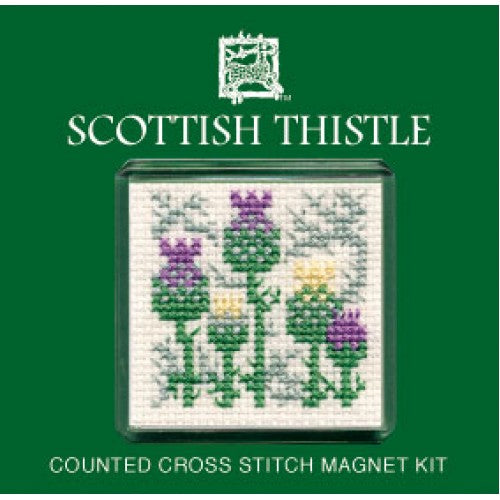 Scottish Thistle Fridge Magnet - Cross Stitch Kit