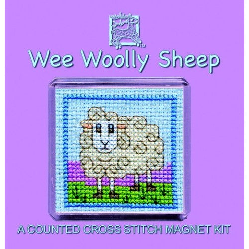 Wee Wooly Sheep Fridge Magnet - Cross Stitch Kit