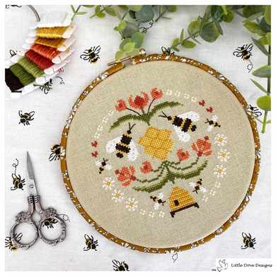 Folk Art Bee Cross Stitch Kit