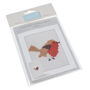 Robin Christmas Card Cross Stitch Kit