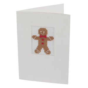 Gingerbread Man Christmas Card Cross Stitch Kit