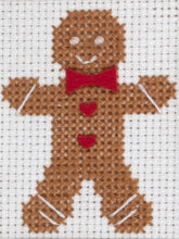 Load image into Gallery viewer, Gingerbread Man Christmas Card Cross Stitch Kit
