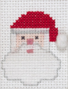 Santa Christmas Card Cross Stitch Kit
