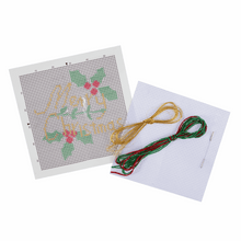 Load image into Gallery viewer, Merry Christmas Mini Cross Stitch Kit