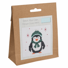 Load image into Gallery viewer, Penguin Mini Cross Stitch Kit