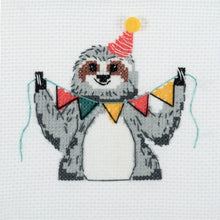 Load image into Gallery viewer, Sloth Mini Cross Stitch Kit