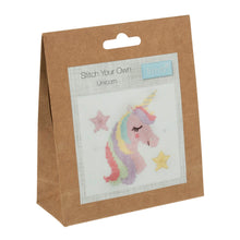 Load image into Gallery viewer, Unicorn Mini Cross Stitch Kit