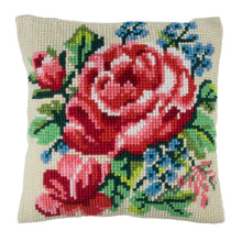 Load image into Gallery viewer, Floral Bloom Cross Stitch Cushion Kit