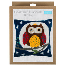 Load image into Gallery viewer, Night Owl Cross Stitch Cushion Kit