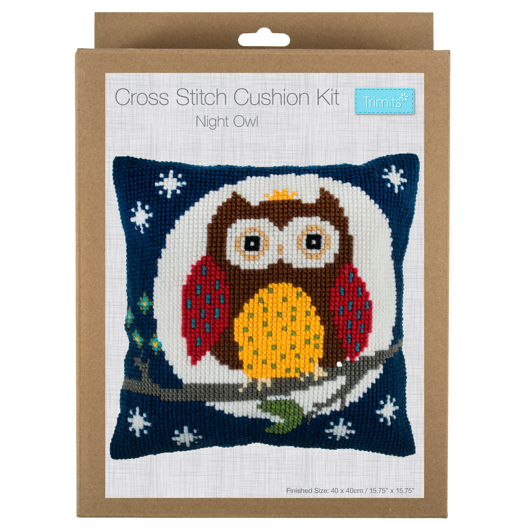 Night Owl Cross Stitch Cushion Kit