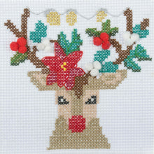 Load image into Gallery viewer, Reindeer Mini Cross Stitch Kit