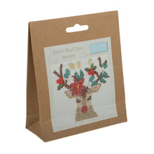 Load image into Gallery viewer, Reindeer Mini Cross Stitch Kit
