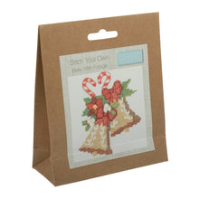 Load image into Gallery viewer, Bells with Foliage Mini Cross Stitch Kit