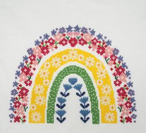 Floral Rainbow Cross Stitch Kit