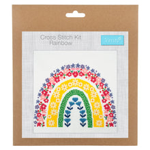 Load image into Gallery viewer, Floral Rainbow Cross Stitch Kit