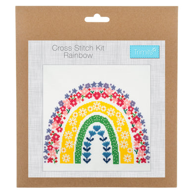Floral Rainbow Cross Stitch Kit