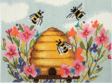 Load image into Gallery viewer, Modern Bee Cross Stitch Kit