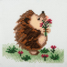Load image into Gallery viewer, Hedgehog Mini Cross Stitch Kit