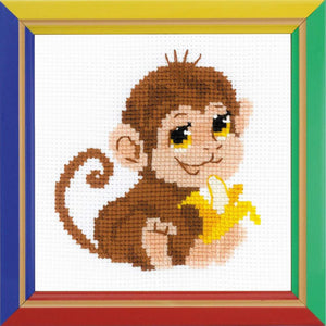 Monkey Cross Stitch Kit