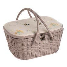 Load image into Gallery viewer, Bee Sewing Box / Wicker Basket