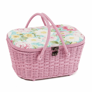 Sewing Box / Wicker Basket - Rose Blossom