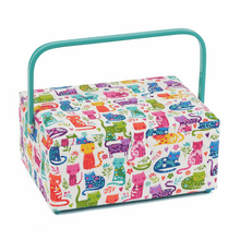 Load image into Gallery viewer, Large Sewing Box / Basket - Cats
