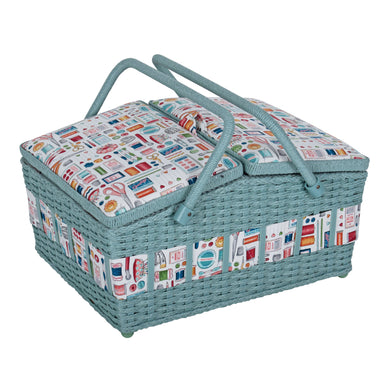 Sewing box / Wicker Basket - Sewing Notions