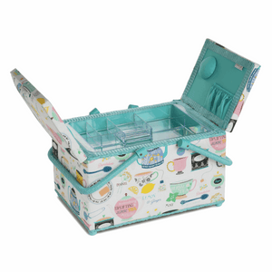 Time for Tea Large Twin Lid Sewing Box