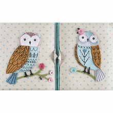 Load image into Gallery viewer, Appliqué Owl Large Twin Lid Sewing Box