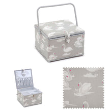 Load image into Gallery viewer, Swans Pebble Sewing Basket - Large