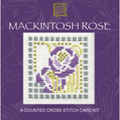 Mackintosh Rose - Cross Stitch Mini Card Kit