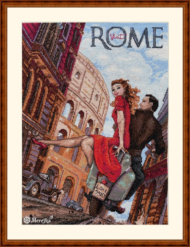Visit Rome Cross Stitch Kit