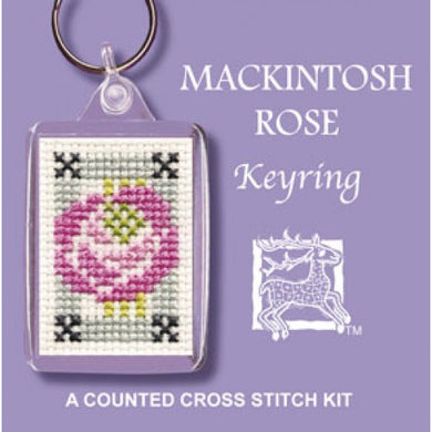 Mackintosh Rose - Cross Stitch Key Ring Kit