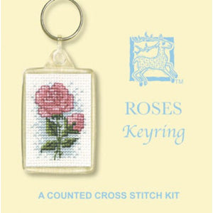 Roses - Cross Stitch Key Ring Kit