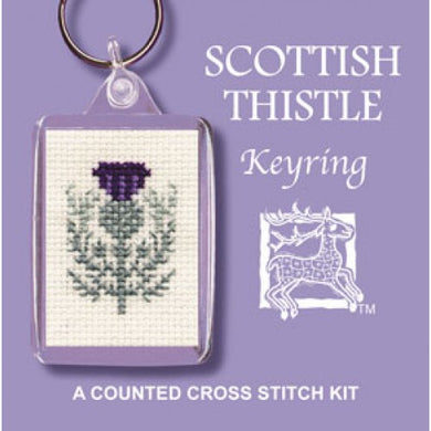 Scottish Thistle - Cross Stitch Key Ring Kit