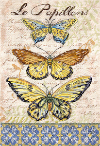 Vintage Wings - Le Papillons Cross Stitch Kit