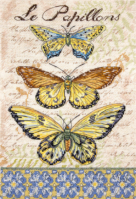 Vintage Wings - Le Papillons Cross Stitch Kit