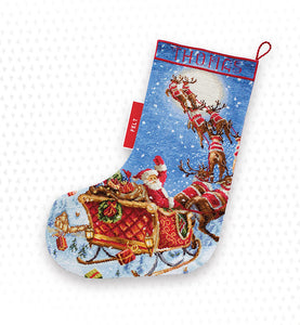 The Reindeers on it's Way Stocking Cross Stitch Kit