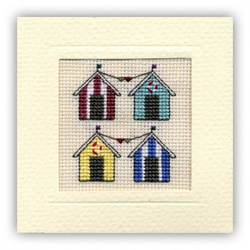 Beach Huts - Cross Stitch Mini Card Kit