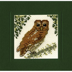 Tawny Owl - Cross Stitch Mini Card Kit