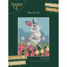 Load image into Gallery viewer, White Rabbit Starter Tapestry Kit