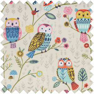 Wooden Handled Knitting / Craft Bag ~ Twit Twoo ~ Owls