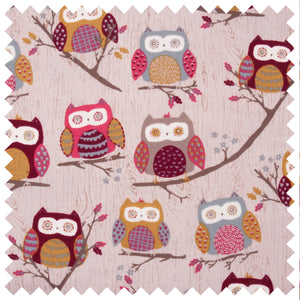 Knitting Bag (Fabric Handles) - Hoot Owls
