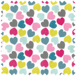 Knitting Bag (Fabric Handles) - Love Hearts