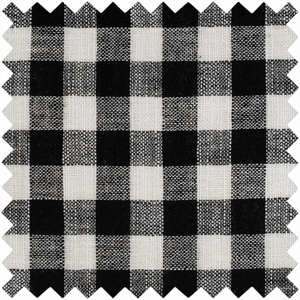 Knitting Bag (Fabric Handles) - Gingham Monochrome