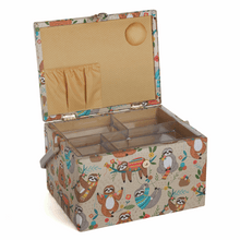 Load image into Gallery viewer, Large Sewing Box / Basket - Sloth