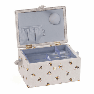 Embroidered Bee Medium Sewing Box