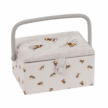 Load image into Gallery viewer, Embroidered Bee Medium Sewing Box