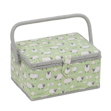 Load image into Gallery viewer, Medium Sewing Box / Basket and Pin Cushion - Sheep