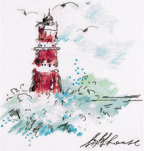 Watercolour Lighthouse Cross Stitch Kit